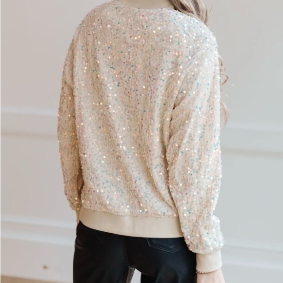 White Birch Glitter Bomb Bomber Jacket - Picture 9 of 10